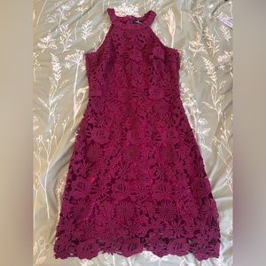 2 size small Lulus dresses. White and dark pink/purple